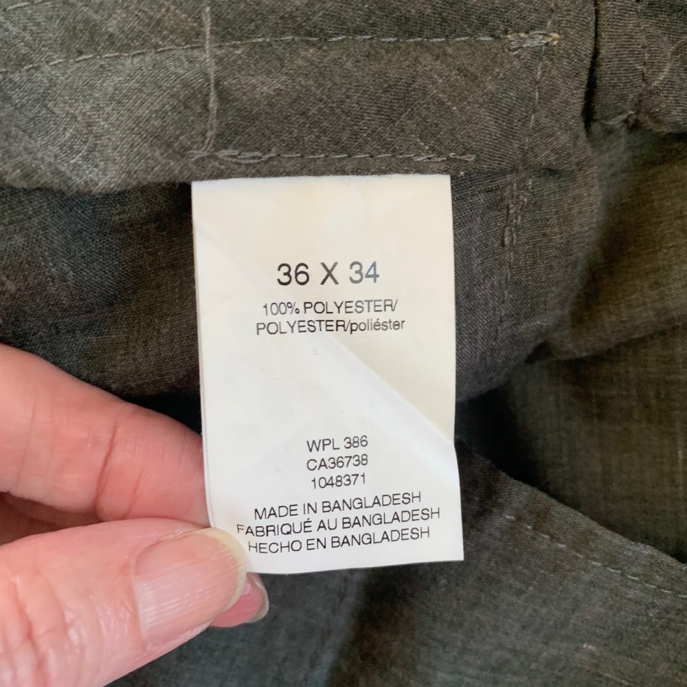 Haggar Cool 18 Pro Mens Dress Pants 36x34 Khaki Flat Front Classic Fit - Picture 9 of 10